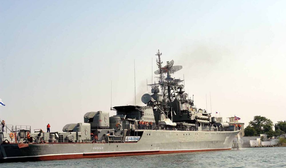 KRIGSSKIP: Sevastopol er fortsatt en av russernes viktigste marinebyer.