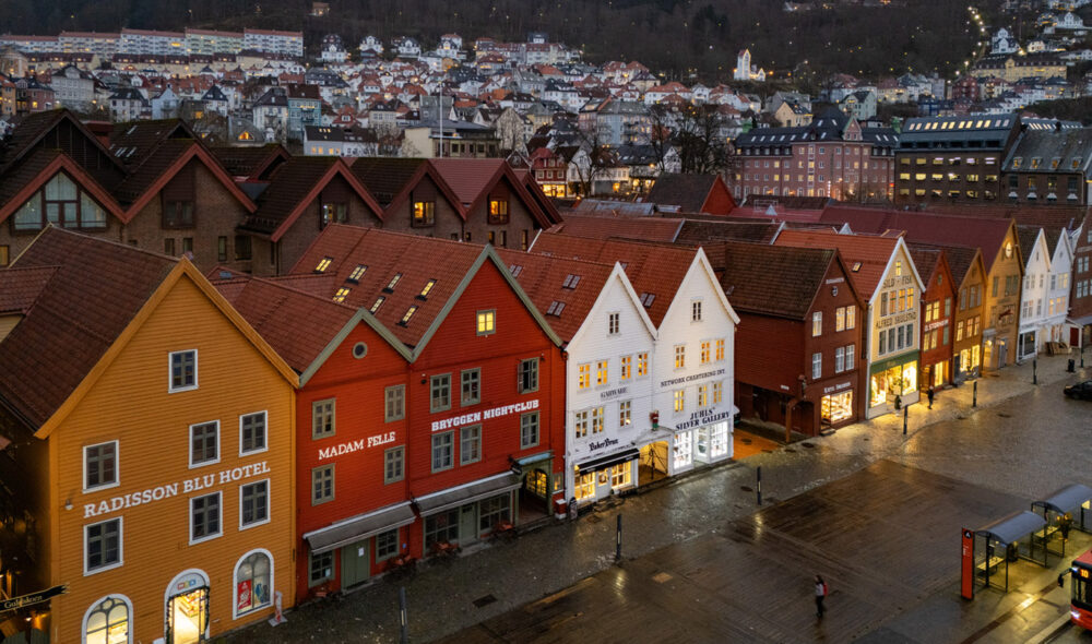BESKYTTET: De gamle handelshusene er beskyttet av Unesco.