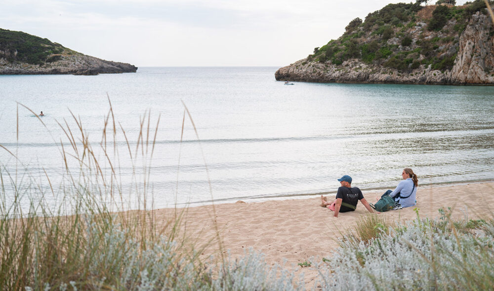 VOIDOKILIA: Utenom sesongen er det godt med plass på den berømte stranden sørvest på Peloponnes.